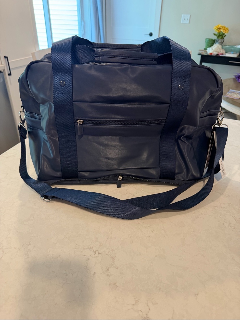IHKWIP Navy Travel Duffel Bag and cosmetic bag